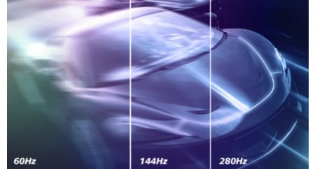 En akıcı oyun deneyimi için çığır açan 280 Hz yenileme hızı