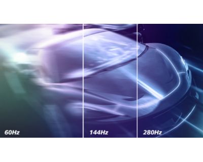 Accelerated 280Hz refresh rate