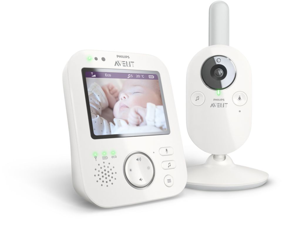 Philips Avent SCD580/00 - Vigilabebes DECT con proyector luz de compañía  con estrellas, alcance de hasta