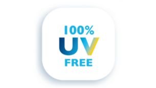 100% UV free light - safe for eyes and skin