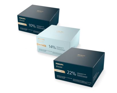 Three Zoom! take-home kits arranged in a line.