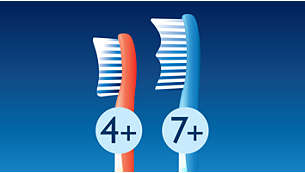 Cabezales de cepillado adecuados para cada edad, para proteger los dientes de los niños