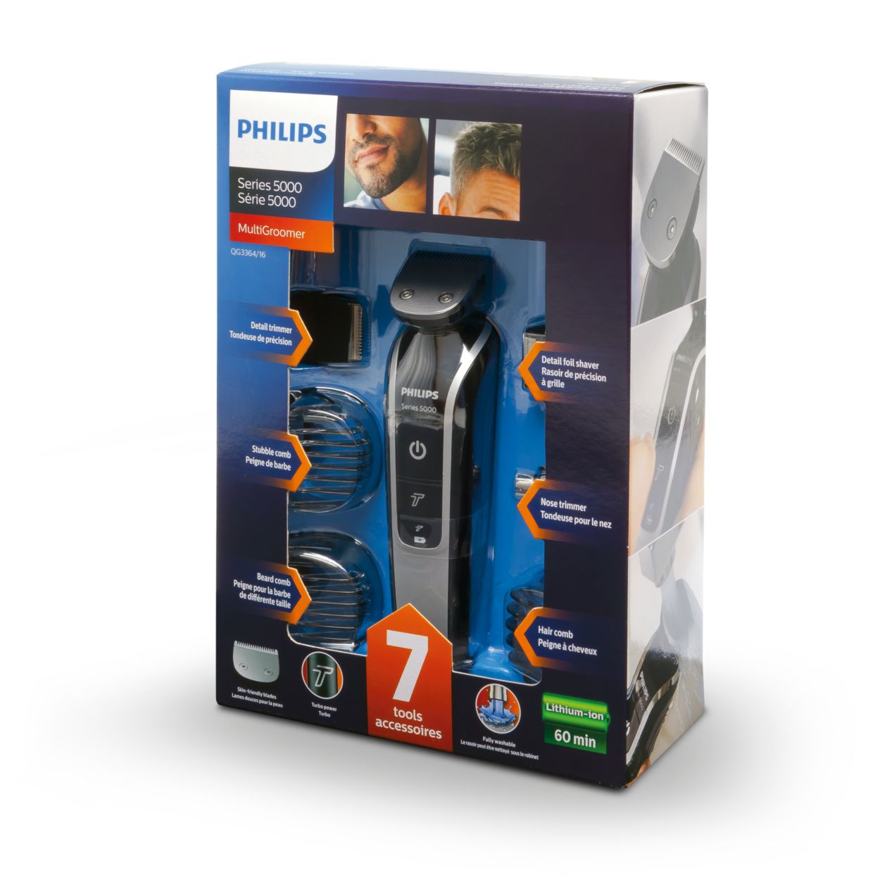 Multigroom series 5000 Lithium Ion all in one trimmer QG3364/16