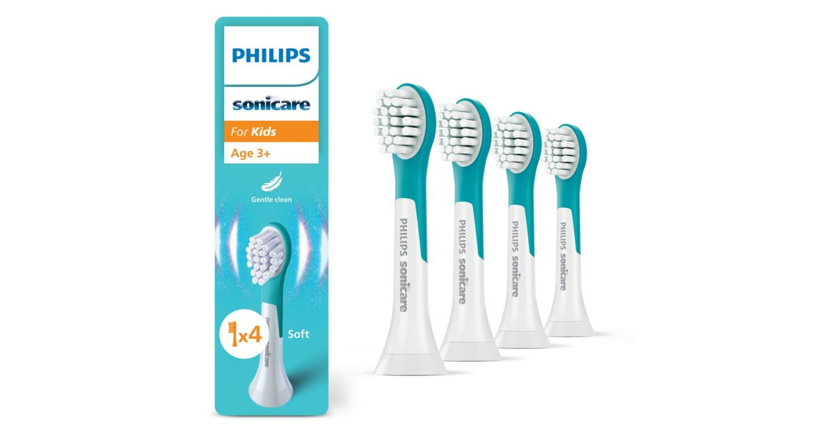 Philips Sonicare For Kids 4-balenie kefkových nadstavcov HX6034/90 - hlavný produktový obrázok Philips