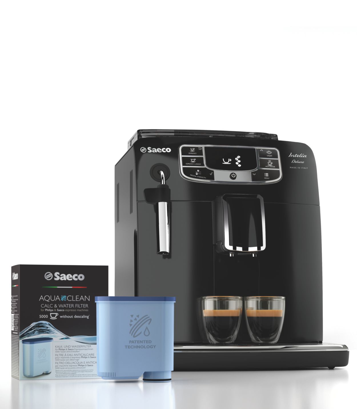 Saeco Intelia Deluxe - Cafetera espresso super automática, con recipiente  para leche   price tracker / seguimiento,  los gráficos de  historial de precios,  los relojes de precios,  alertas