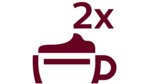 Genoeg melkschuim voor 2 cappuccino's
