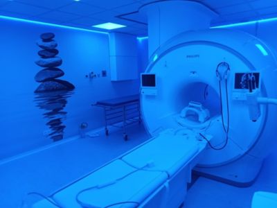 Philips MRI system in hospital room
