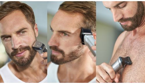 13 delar för att trimma håret i ansiktet och på huvudet