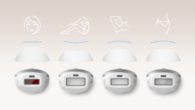 4 accesorii concepute pentru corp, faţă, zona inghinală şi zonele axilare