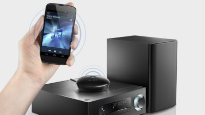 High-fidelity Bluetooth® (aptX® and AAC) music streaming
