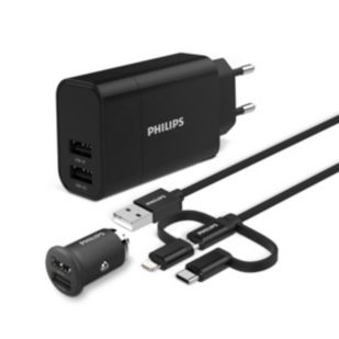 Chargeurs USB pour secteur et allume-cigare