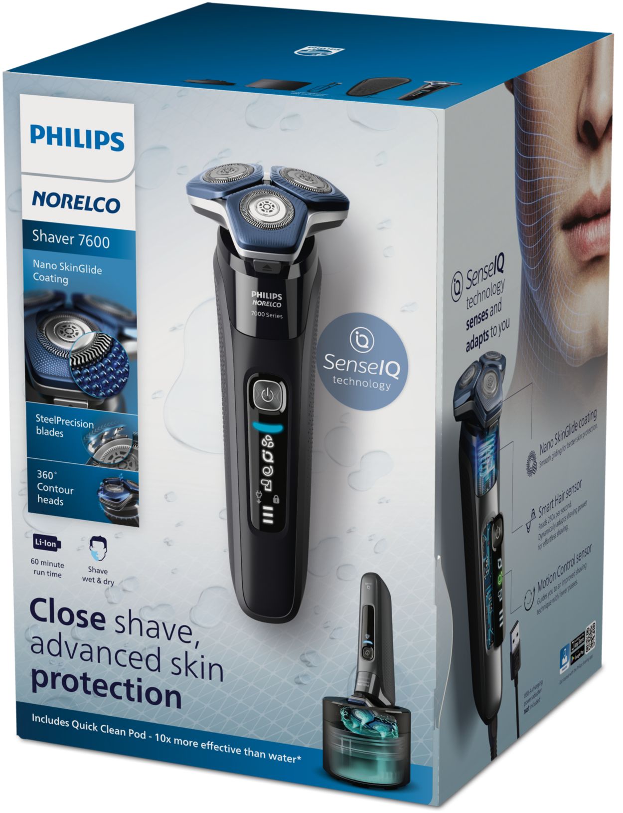 Shaver series 7000 Rasoio elettrico Wet & Dry S7370/12