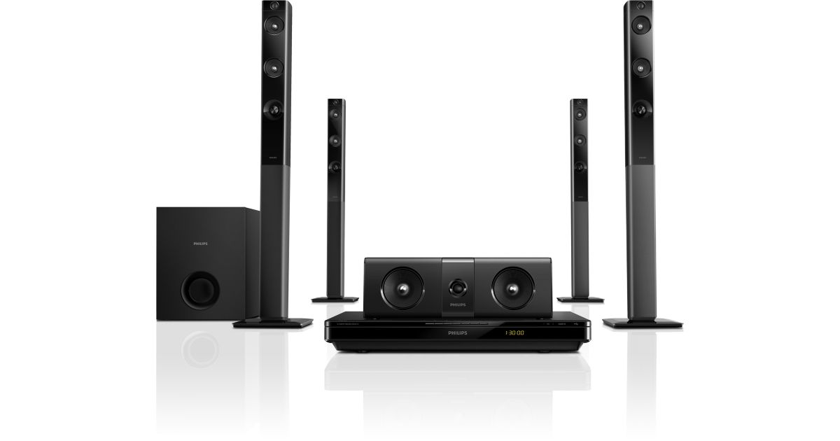 Домашний кинотеатр 5.1 3D Blu-ray HTB4570/51 | Philips