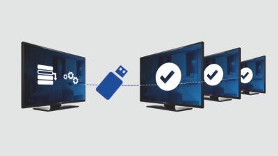 USB cloning of all settings for quick installation