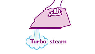 Turbo steam releases continuous steam at a maximum rate
