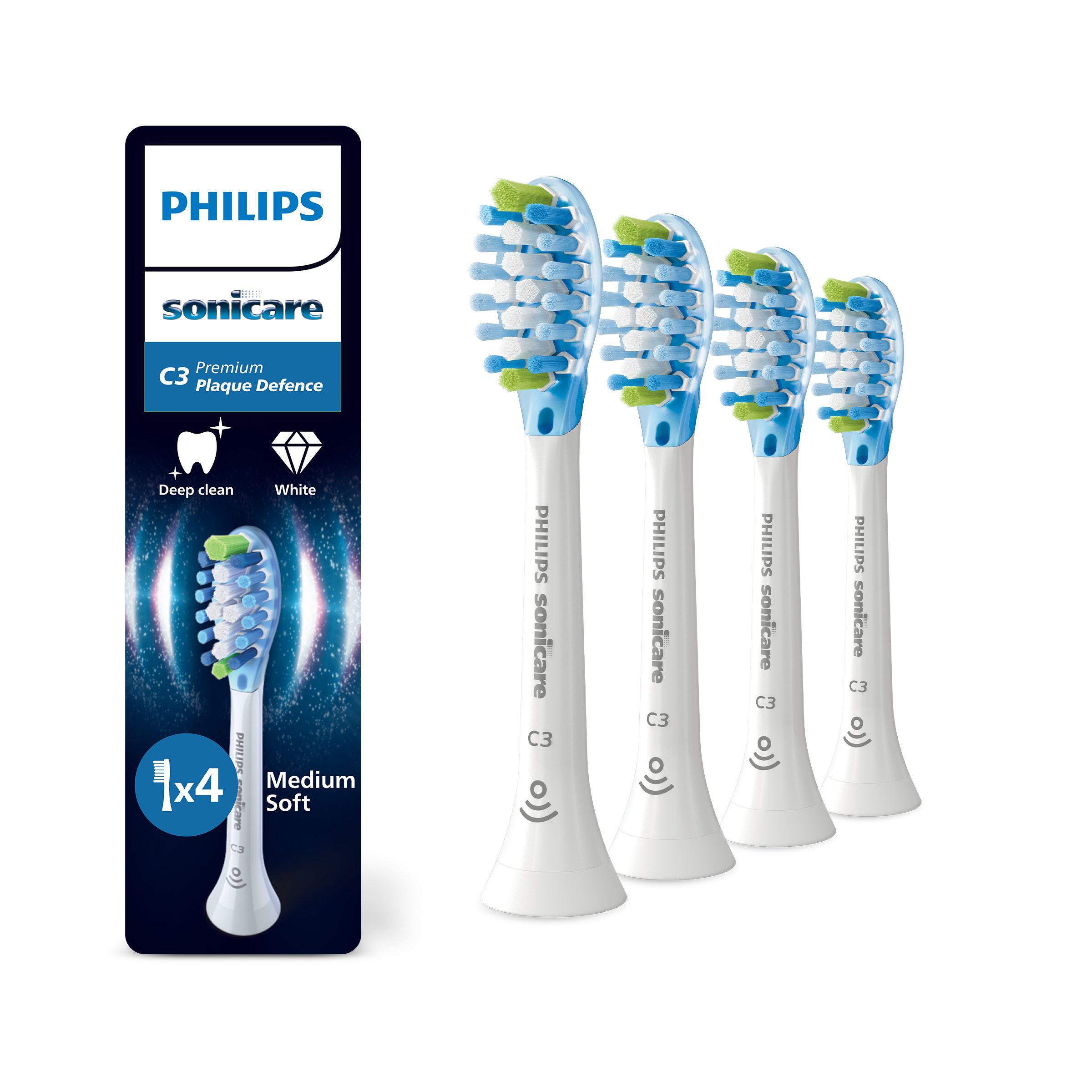 Sonicare Philips Premium Plaque Defence - Balení 4 ks Hlavic Kartáčku - HX9044/87