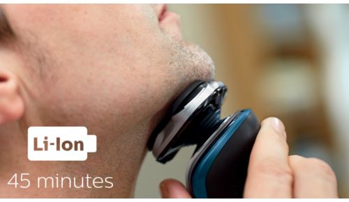 45 minutes of cordless shaving