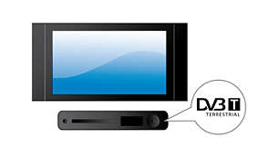 Beépített digitális hangolóegység DVB-T rádió- és TV-vételhez