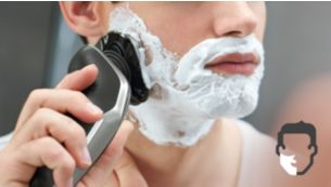 Get a convenient dry shave or a more comfortable wet shave