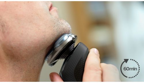 60 minutes of cordless shaving once fully charged