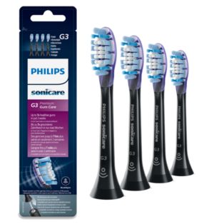 Sonicare G3 Premium Gum Care Lot de 4 + noir + têtes de brosse soniques