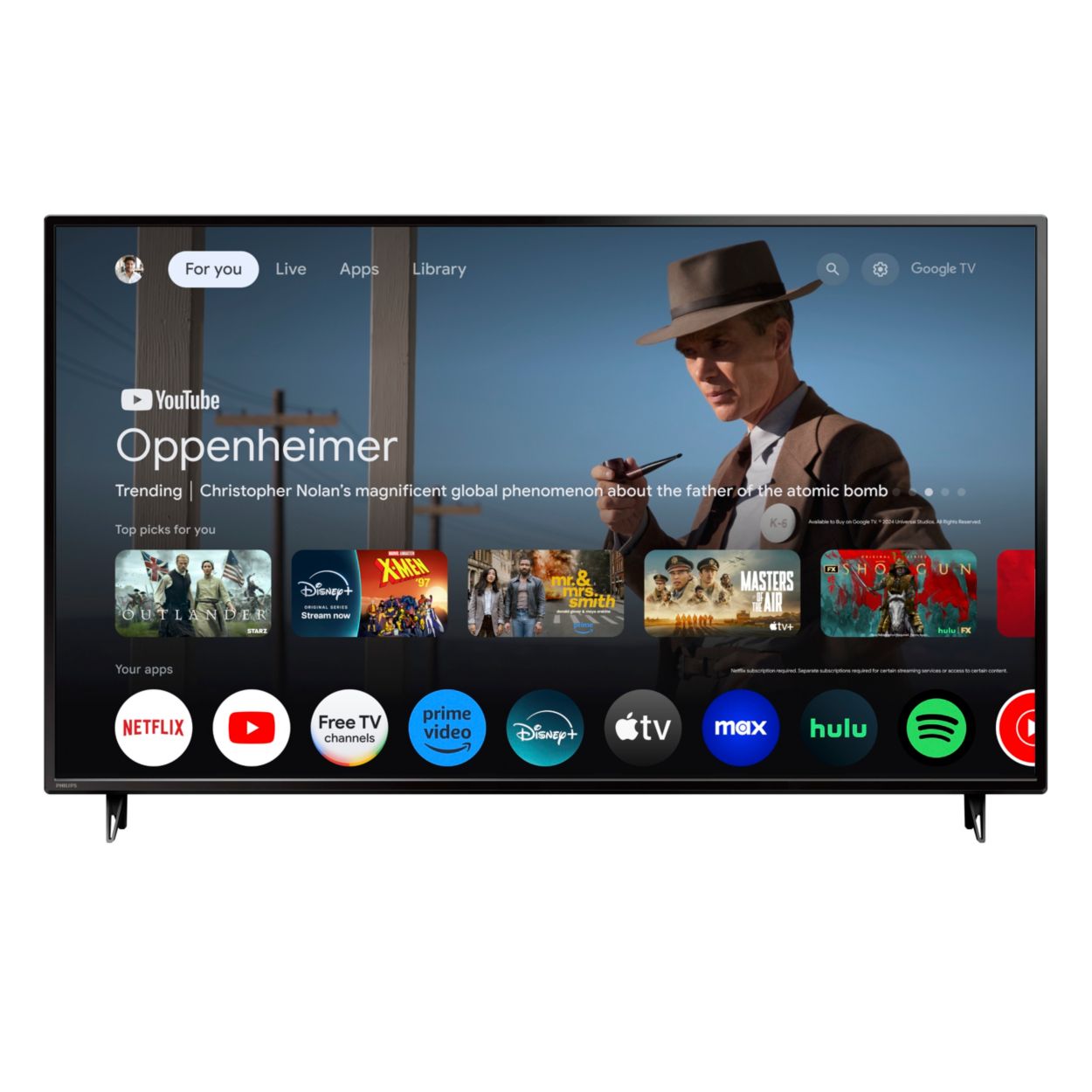 Smart TV 24 pulgadas Led HD, televisor Hey Google Official