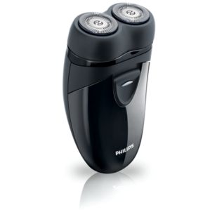 dry electric travel shaver with travel pouch