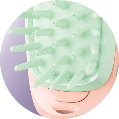 按摩梳齿垫，提供快速、放松地头皮按摩体验。