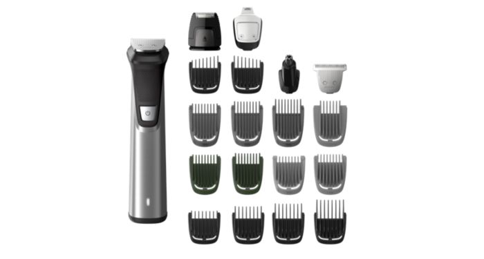 Philips Norelco Multigroom Series 7000 , Mens Grooming Kit with Trimmer For  Beard, Head, Hair, Face, Body and Groin - No Blade Oil Needed, MG7900/49