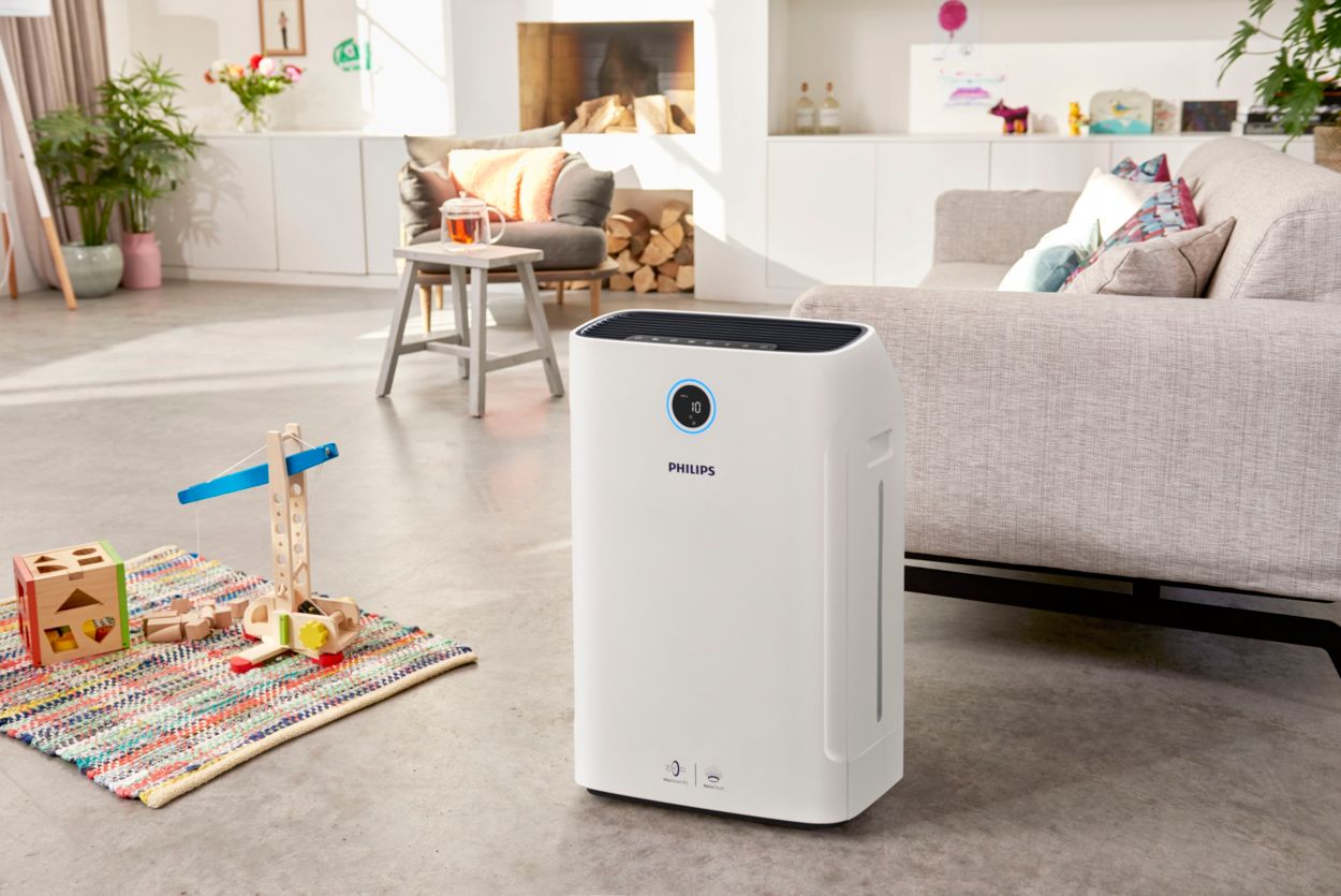 Philips Purificateur d'air et humidificateur 2 en 1 Séries 3000, 131 m2,  Filtres NanoProtect HEPA et à charbon actif éliminant 99,97% des particules  invisibles, Blanc (AC3737/10) en destockage et reconditionné chez DealBurn