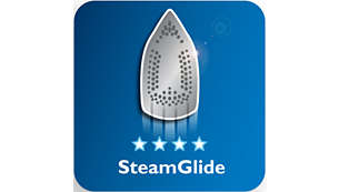 SteamGlide soleplate for smooth and easy gliding