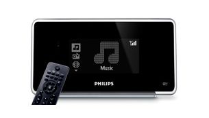 Pantalla de gran tamaño y mando a distancia
