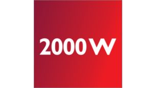 2000 W motor genereert max. 400 W zuigkracht