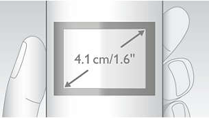 Easy to read 4.1 cm (1.6") display with backlight