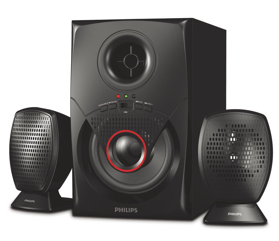 Philips multimedia best sale speakers 2.1