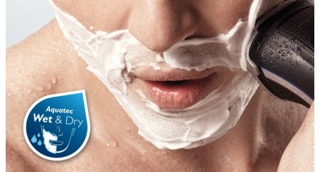Aquatec: refreshing wet shave with foam or an easy dry shave