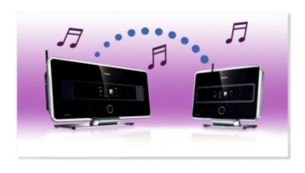 Kabelloses Streaming zwischen Music Center und Station(en)