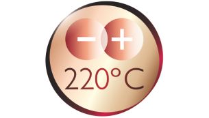 Επαγγελματική υψηλή θερμότητα 220 °C για τέλεια, επαγγελματικά αποτελέσματα