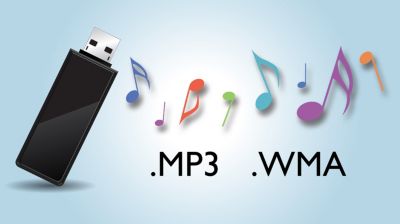 Enjoy MP3/WMA music directly from your portable USB devices