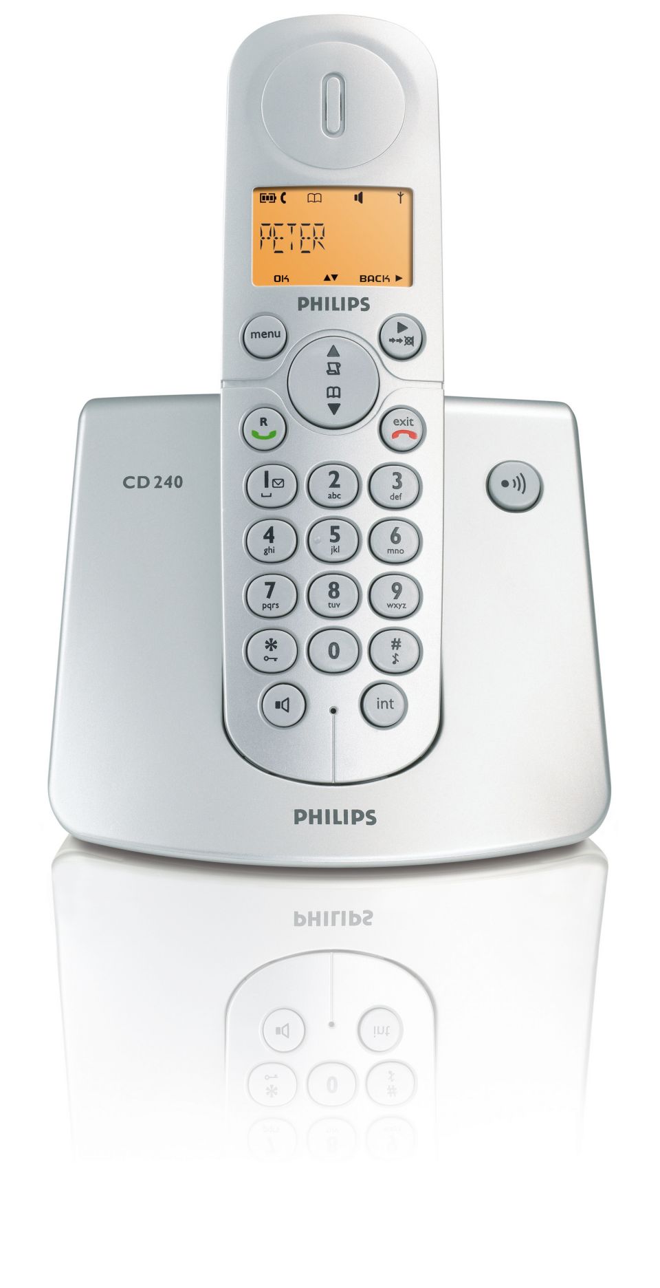 Беспроводной телефон CD2401S/51 | Philips