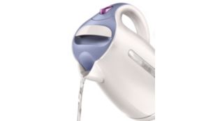 Hinged lid with large opening for easy filling and cleaning