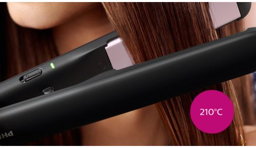 210 °C stylingtemperatur, så du får en jævn styling