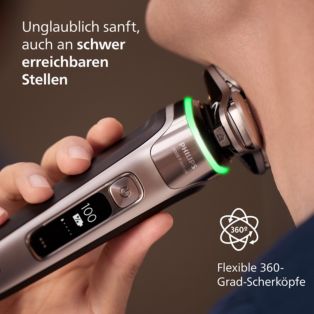 i9000 Prestige Elektrischer Nass- und Trockenrasierer mit SkinIQ