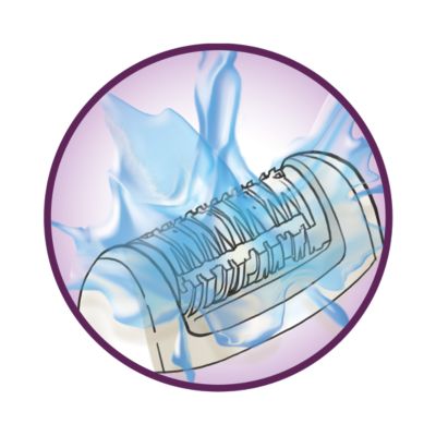 Washable epilation head for optimal hygiene