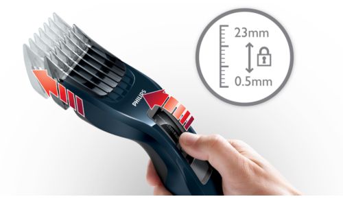 Nemt at vælge og låse i 13 længdeindstillinger - 0,5 til 23 mm