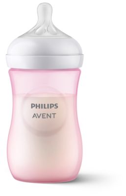 Philips AVENT Natural Baby Bottle with Natural Response Nipple, Clear, 9oz,  2pk, SCY903/02