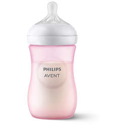 Natural Response Baby bottle in pastel pink