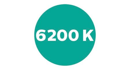 Temperatura del color de 6200 K para una luz blanca y nítida