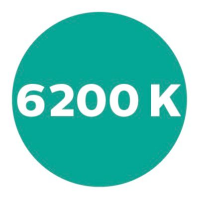 Temperatura de cor de 6200 Kelvin para luz branca nítida