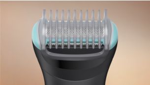Click-on combs for trimming hair in any direction